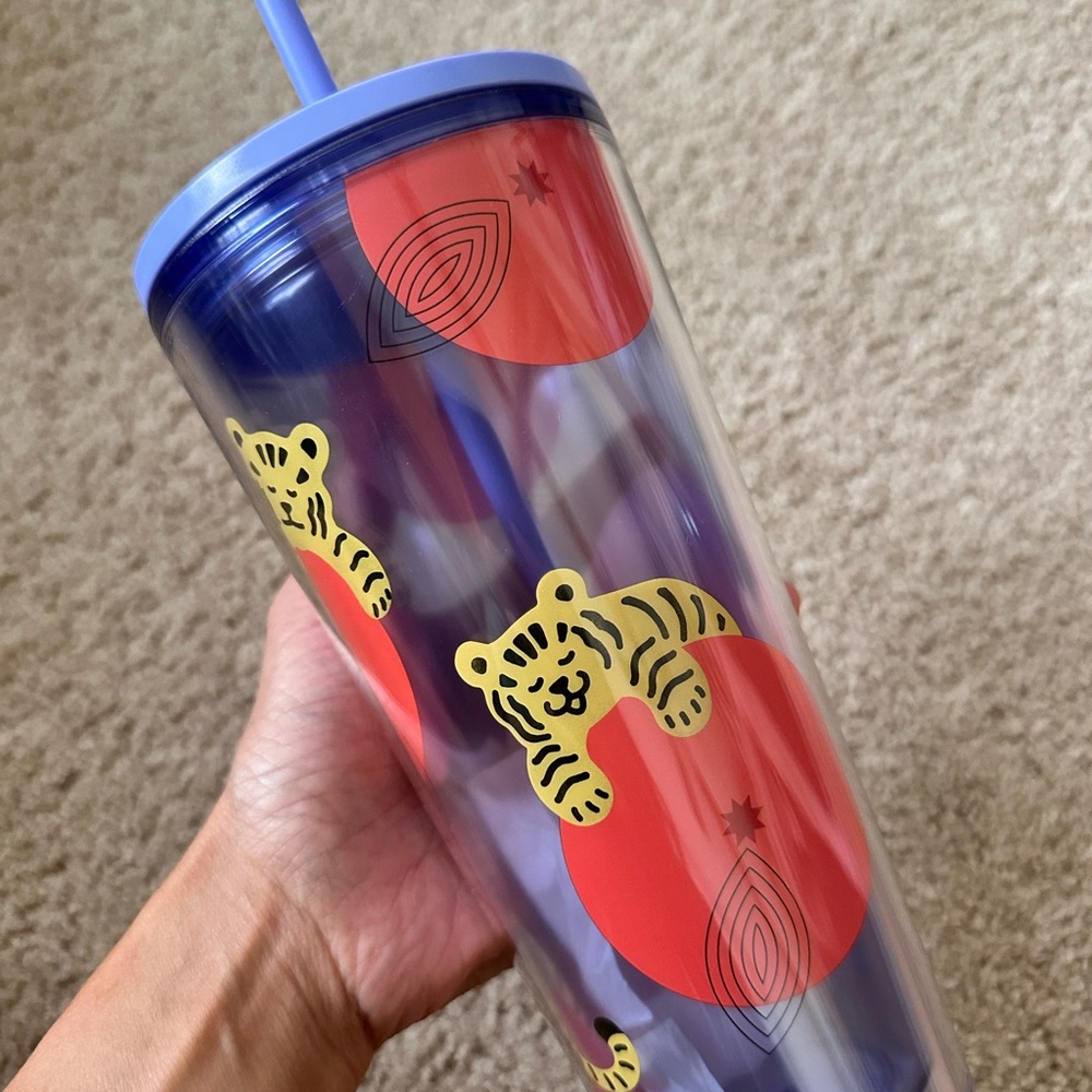 Starbucks Tumbler Tiger Lunar New Year 2022 Cold Cup Collection 20oz.